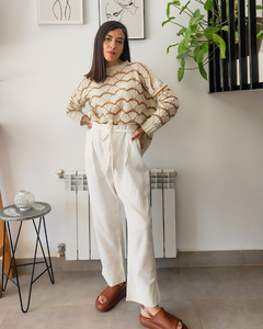 SWETER CALADO CAMEL - comprar online