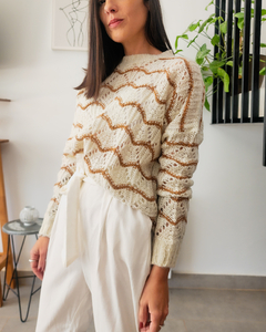 SWETER CALADO CAMEL - comprar online