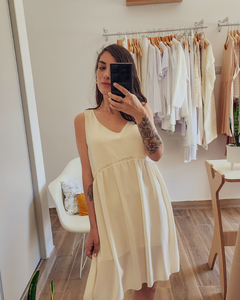 Imagen de VESTIDO ROMANTIC MANTECA