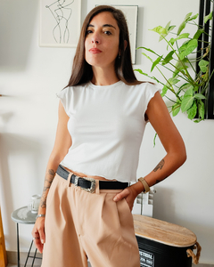 BASICA ALGODÓN CREPE BLANCA - Go Store
