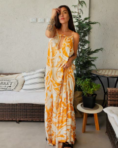 Imagen de VESTIDO ABERTURA CAMEL