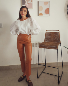 BLUSA MAXI GLOBO WHITE - tienda online