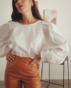BLUSA MAXI GLOBO WHITE en internet