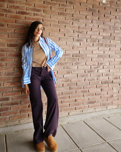 CAMISA RAYAS CELESTE - Go Store