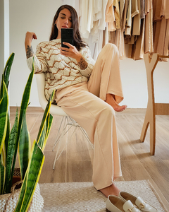 PANTS CREPE BEIGE - comprar online