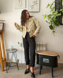 TRENCH CROP BEIGE en internet