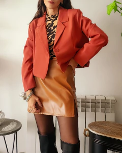 Imagen de BLAZER CROP BORDEAUX