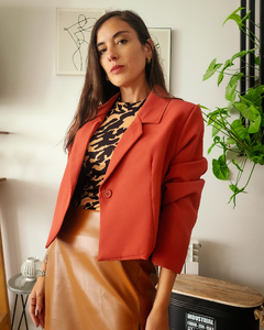 BLAZER CROP BORDEAUX - Go Store