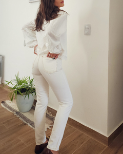 JEAN MOM OFF WHITE - Go Store