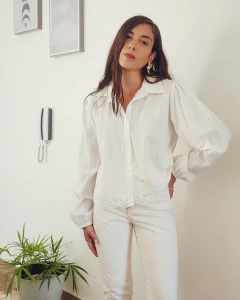 CAMISA PUNTILLA NATURAL en internet