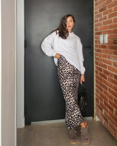 FALDA MIDI PRINT GRIS en internet
