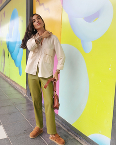 CAMISA DOBLE BOLSILLO BEIGE - tienda online