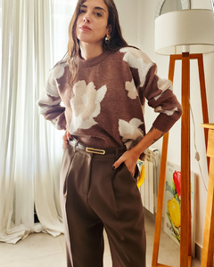 SWETER ESTAMPADO CHOCO