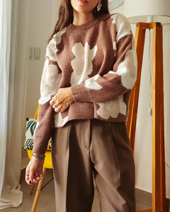 SWETER ESTAMPADO CHOCO en internet