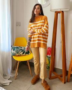 Imagen de SWETER RAYAS CAMEL