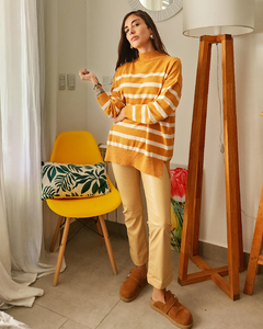 SWETER RAYAS CAMEL - Go Store