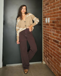 PANTS GABARDINA CHOCOLATE - comprar online