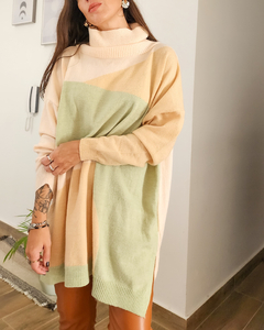 SWETER OVER TRICOLOR - tienda online