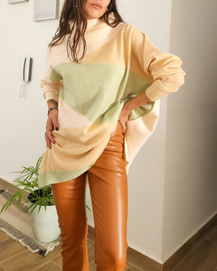 SWETER OVER TRICOLOR - comprar online
