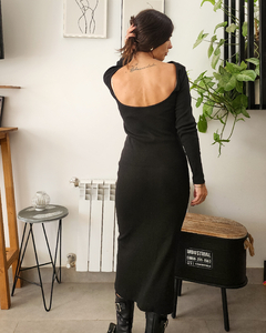 VESTIDO MIDI MORLEY NEGRO - tienda online
