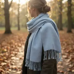Chalinas / Pashminas Norteñas celeste opaco