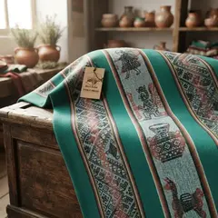 Aguayos Norteños inca Verde esmeralda 120 mts x 1.20mts - Pueblo Andino
