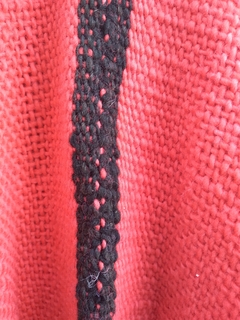 Poncho en Lana de Oveja en rojo # 124 - comprar online