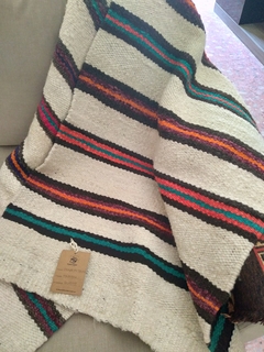 Pie de cama en telar de oveja - Pueblo Andino