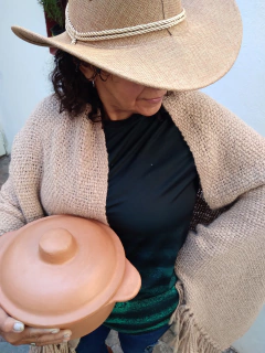 Manta / Chal de Lana de Llama Camel en telar # 164 - Pueblo Andino