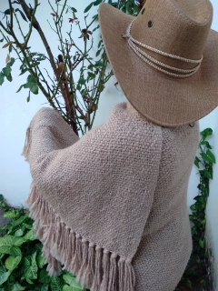 Manta / Chal de Lana de Llama Camel en telar # 164 - comprar online