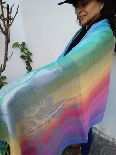 Chalinas / Pashminas livianas multicolores