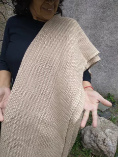 Chal / Manta en telar lana de oveja # 195 - comprar online