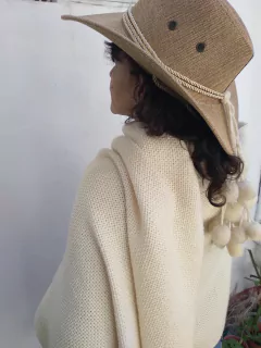 Chal / Manta en telar lana de oveja # 243