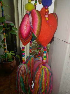 Colgante Corazón, flor, tilcareño # 801 - Pueblo Andino