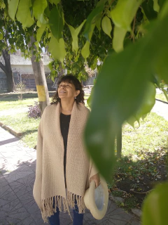 Manta / Chal en telar de oveja beige claro # 209