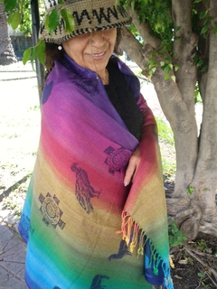 Chalinas / Pashminas livianas multicolores - Pueblo Andino