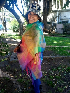 Chalinas / Pashminas livianas multicolores - Pueblo Andino