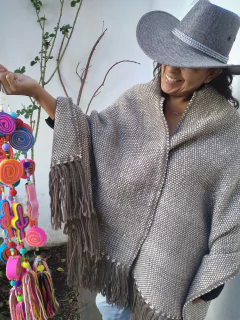 Manta / Chal en telar de oveja entrelazado # 226