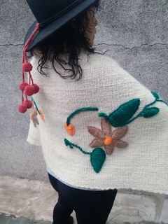 Manta / Chal de Lana de Oveja color crudo # 327 - comprar online