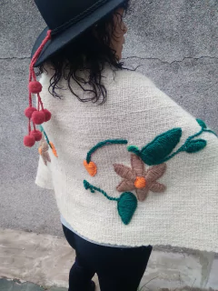 Manta / Chal de Lana de Oveja color crudo # 327 - comprar online