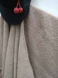 Ruana en lana de Oveja gris vison # 120 - tienda online