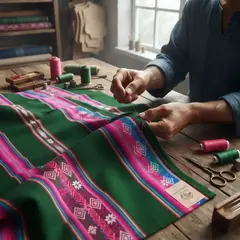 Aguayos Norteños Verde ingles 2.10 mts x 1.10 mts - comprar online