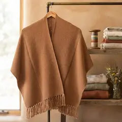 Ruana en lana de Oveja en telar # 101 - comprar online
