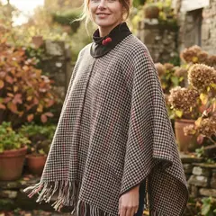 Poncho en lana de Oveja en telar # 127