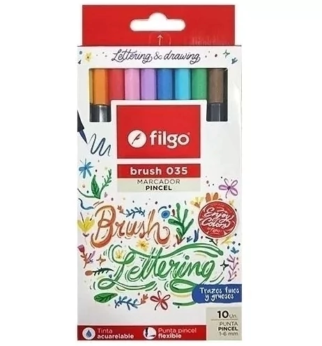 Marcadores Filgo Brush 035 Punta Pincel x10 - comprar online