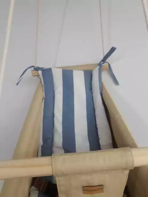 Hamaca Tela Bebés 0m A 2 Años Lavable Madera Colores en internet