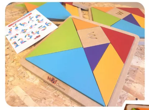 Maxi Tangram De Madera Rompecabezas Tetris