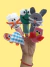 Pack Titeres Titere Dedo X5 Tela Personajes Animales Bebes - comprar online