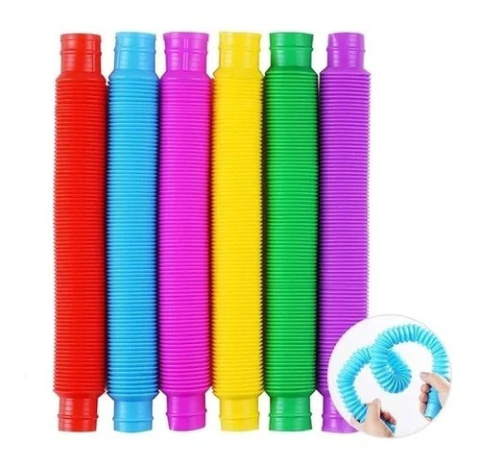 Flups Tubos Sensoriales X3 Plástico Anti Estrés Fidget Toy