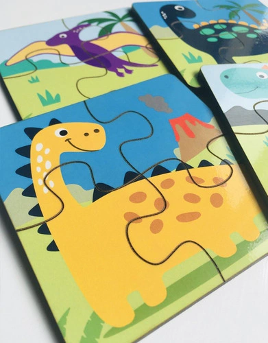 Rompecabezas Puzzle X 4u 4 Piezas Dinos Granja Selva - comprar online